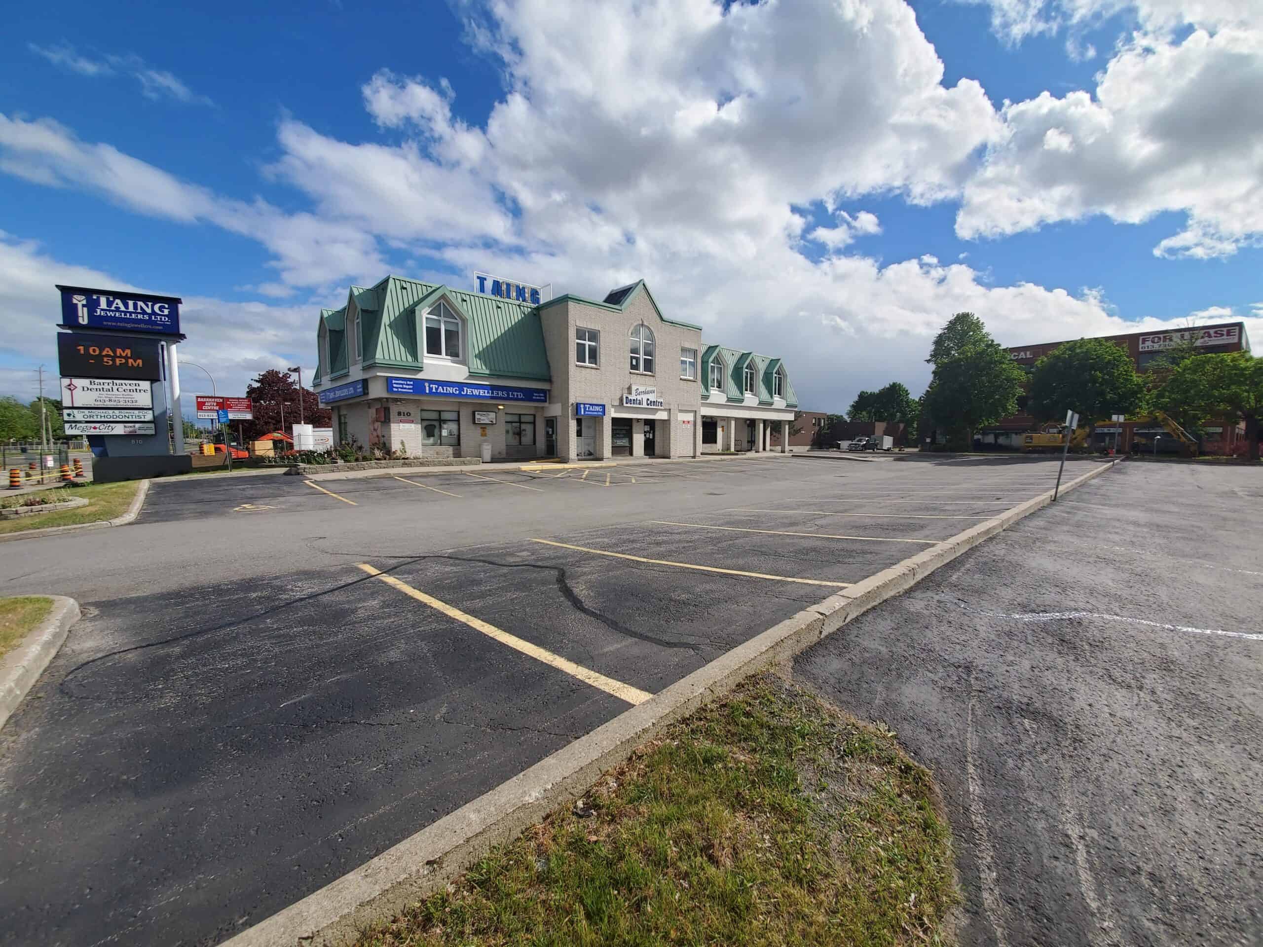 parking lot sealing before picture