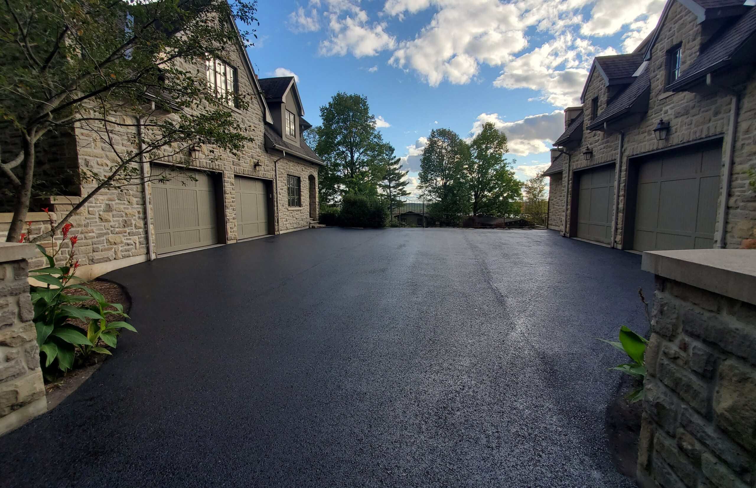 Residential driveway sealing after