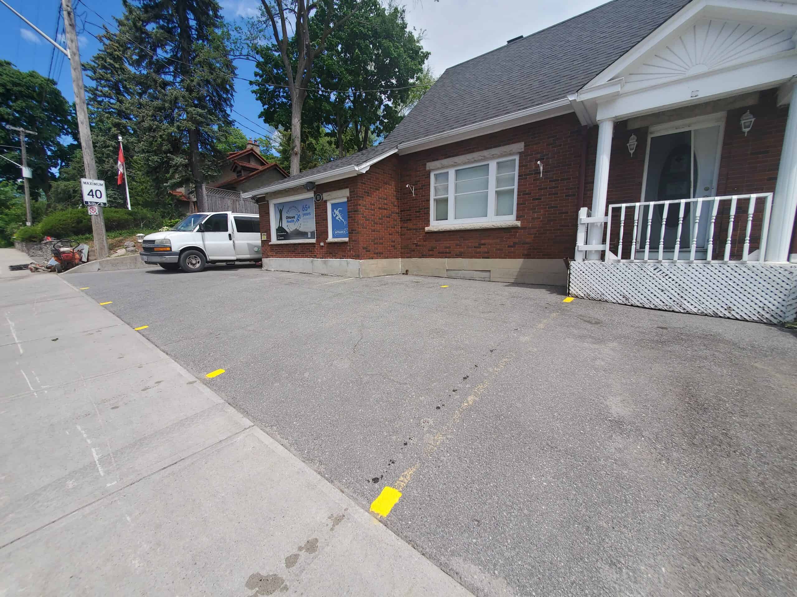 Residential driveway sealing before